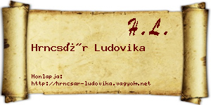 Hrncsár Ludovika névjegykártya